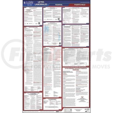 62899 by JJ KELLER - 2022 Puerto Rico & Federal Labor Law Posters - All-In-One State & Federal Poster (Spanish)
