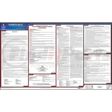 62901 by JJ KELLER - 2022 Puerto Rico & Federal Labor Law Posters - State Only Poster (Spanish)