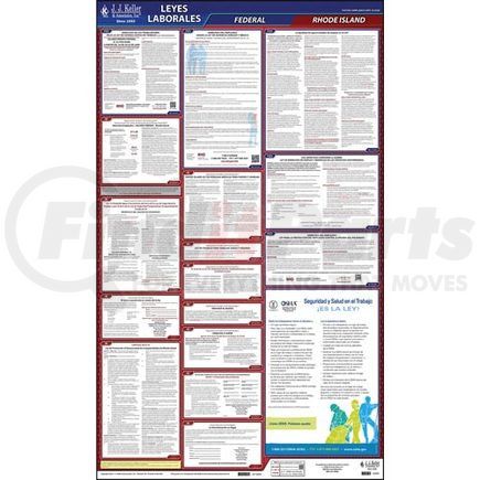 62903 by JJ KELLER - 2021 Rhode Island & Federal Labor Law Posters - All-In-One State & Federal Poster (Spanish)