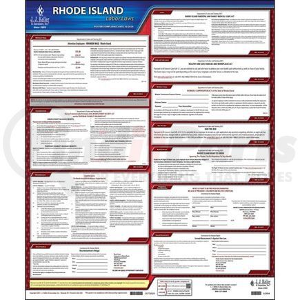 62904 by JJ KELLER - 2021 Rhode Island & Federal Labor Law Posters - State Only Poster (English)