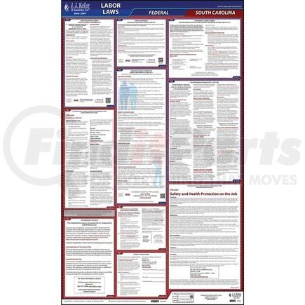 62906 by JJ KELLER - 2022 South Carolina & Federal Labor Law Posters - All-In-One State & Federal Poster (English)