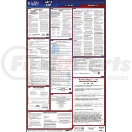 62914 by JJ KELLER - 2022 Tennessee & Federal Labor Law Posters - All-In-One State & Federal Poster (English)