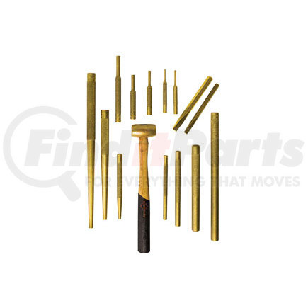 61369 by MAYHEW TOOLS - 15 Pc. Master Brass  Punch & Chisel Set