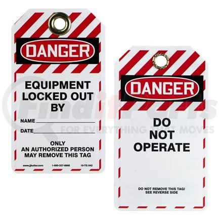 JJ Keller 842 Double-Sided Lockout/Tagout Tag - Danger Do Not Operate - Danger - Do Not Operate