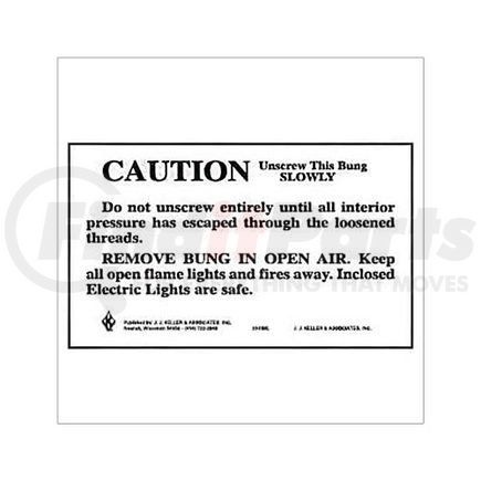 851 by JJ KELLER - Caution - Unscrew this Bung Slowly Package Marking - Roll of 500 labels