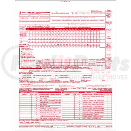 8551 by JJ KELLER - Canadian 2-In-1 Driver's Daily Log Book, Bilingual, 2-Ply, w/Carbon, w/Detailed DVIR - Stock - Stock Log