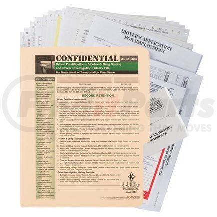 9647 by JJ KELLER - Confidential All-In-One Driver Qualification Packet (Single Copy) - File Packet