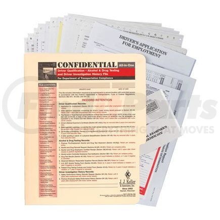 9649 by JJ KELLER - Confidential All-In-One Driver Qualification Packet (Snap-Out) - File Packet