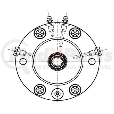 02-556-398 by MICO - LMB-131315-BP Multiple Disc Brake with Pressure Override - Hydraulic Oil Type, 13 Tooth Spline, 5-3/4" Bolt Circle
