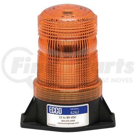 6262A by ECCO - Beacon Light - 2 Bolt Mount, Amber, 12-80 Volt