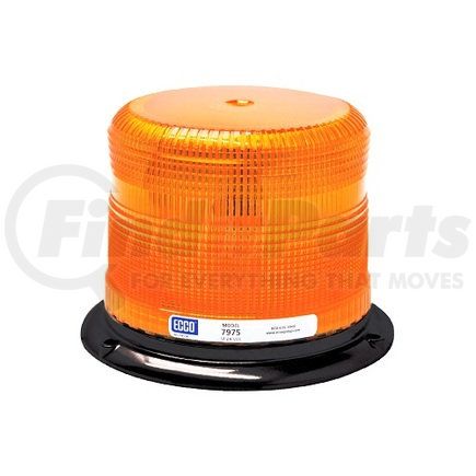 7975A by ECCO - 7975 Series Pulse 2 Beacon Light - Low-Profile, 3 Bolt/ 1 Inch Pipe Mount, Amber