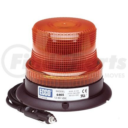 6465A-MG by ECCO - 6400 Series Pulse8 LED Beacon Light - Amber Lens, Magnet Mount