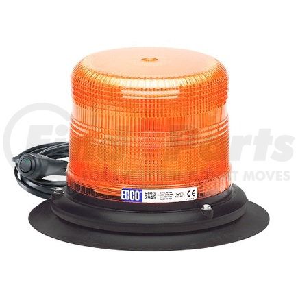 7945A-VM by ECCO - 7945 Series Pulse 2 LED Beacon Light - Amber, Vacuum Mount, 12-48 Volt