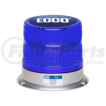 7960B by ECCO - 7960 Series Pulse LED Beacon Light - Blue, 3 Bolt/1 Inch Pipe Mount