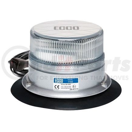 7160CA-VM by ECCO - 7160 Series Reflex Beacon Light - Clear Lens, Amber, Vacuum Mount