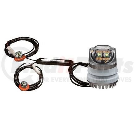 9022CC by ECCO - Warning Light Assembly - Hide-A-LED, 4 LED, Dual Heads, Clear