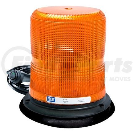 7950A-VM by ECCO - 7950 Series Pulse 2 LED Beacon Light - Amber, Vacuum Mount, 12-48 Volt