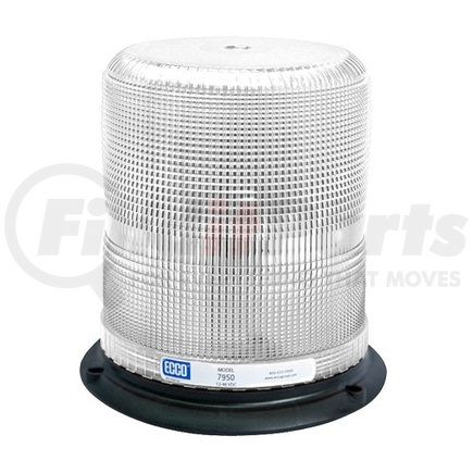 7950C by ECCO - 7950 Series Pulse 2 LED Beacon Light - Clear, 3 Bolt/1 Inch Pipe Mount