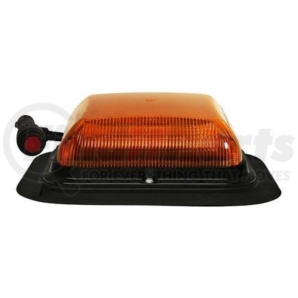 EB7180A-VM by ECCO - EB7180 Series LED Beacon Light - Amber, Square, Low Profile, Vacuum Mount