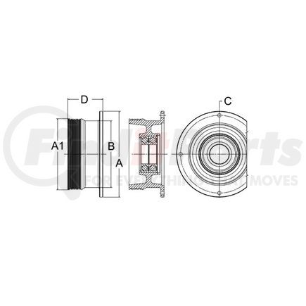 99A4617 by HORTON - DM Advantage Pulley Assembly