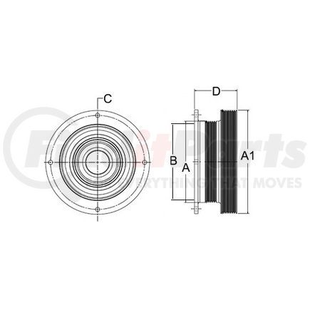 99A4667 by HORTON - Engine Cooling Fan Clutch Pulley