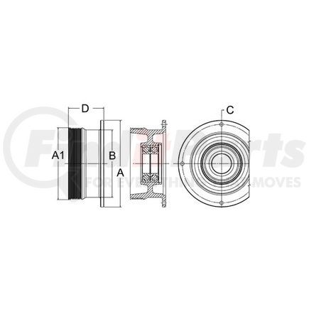 99A4996 by HORTON - DM Advantage Pulley Assembly