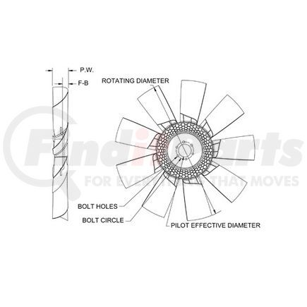 991813251 by HORTON - HS9 - 9 Blade Nylon Fan