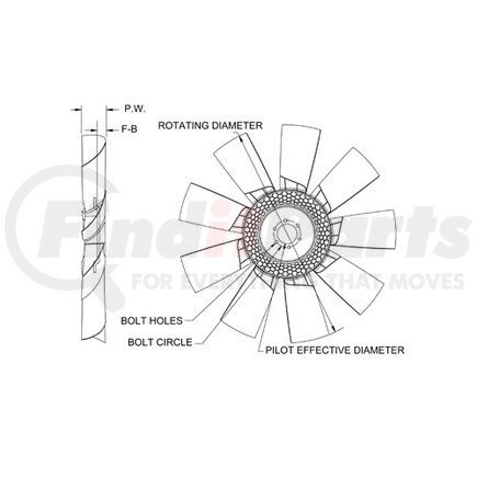 991762202 by HORTON - HS9 - 9 Blade Nylon Fan