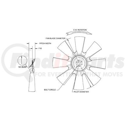 993559502 by HORTON - MS8 - 8 Blade Nylon Fan