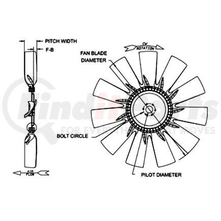 996800253 by HORTON - HS11 - 11 Blade Nylon Fan