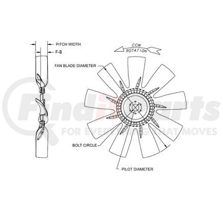 998610502 by HORTON - MS9 - 9 Blade Nylon Fan