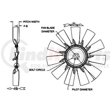 996711502-001 by HORTON - HS11 - 11 Blade Nylon Fan