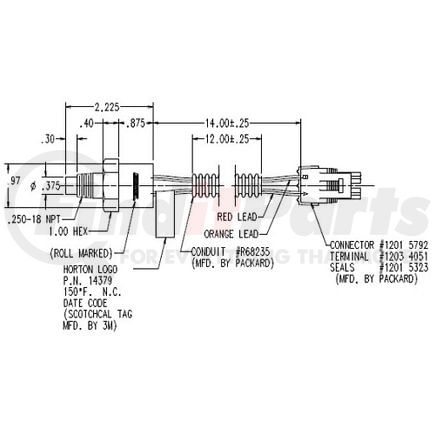 993661 by HORTON - Thermal Switch