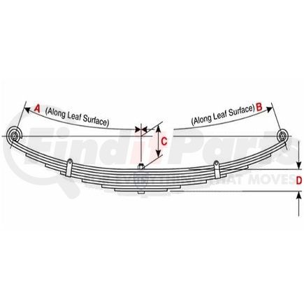 43-712 by DAYTON PARTS - Leaf Spring - Front, 10 Leaves, 6,500 lbs. Capacity for Ford