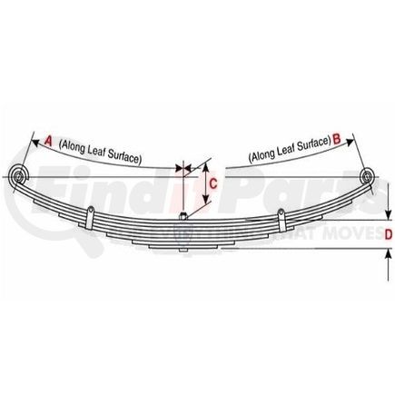 62-1086 by DAYTON PARTS - Leaf Spring - Full Taper Spring, Front, 2 Leaves for Mack