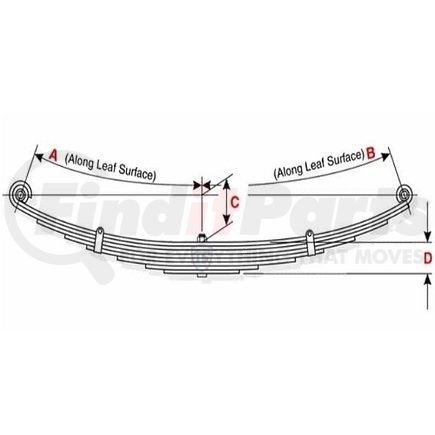 94-1314 by DAYTON PARTS - Leaf Spring - Full Taper Spring, Front, 4 Leaves, 7,500 lbs. Capacity