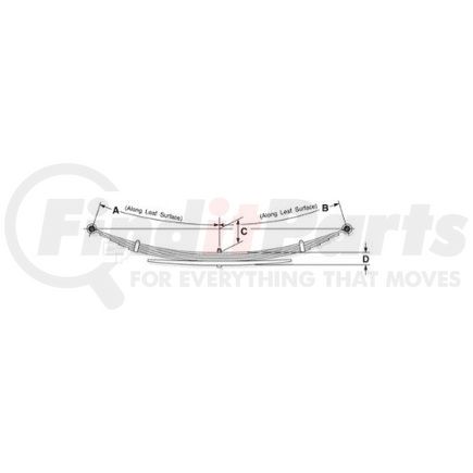 43-902 by DAYTON PARTS - Leaf Spring - Front, 7 Leaves, for 2000-2003 Ford F-650/F-750