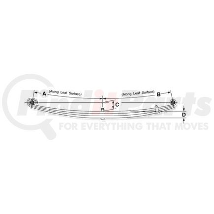 55-1334 by DAYTON PARTS - Leaf Spring - Full Taper Spring, Assembly, Front for Navistar International