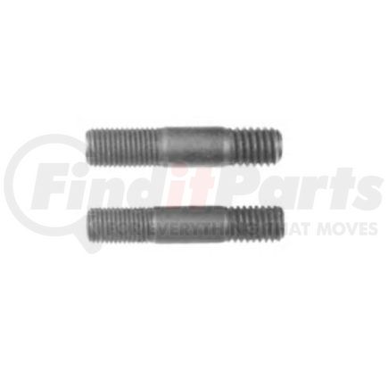 13-7001 by DAYTON PARTS - Drive Flange Stud - 0.43-20 Nut End, 0.43-14 Wheel End, 2.25 in. OAL