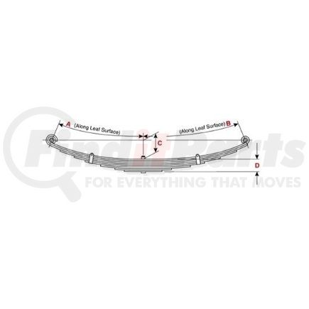 46-1311 by DAYTON PARTS - Leaf Spring - Multi-Leaf, Rear, 9 Leaves for Freightliner