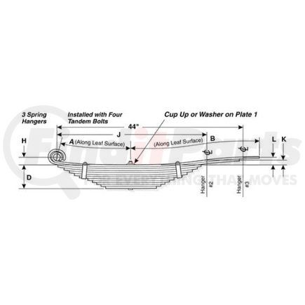 50-183 by DAYTON PARTS - Leaf Spring