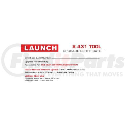 Launch X431SW-T TOOL/TOOL PLUS 1YR SW UPDATE