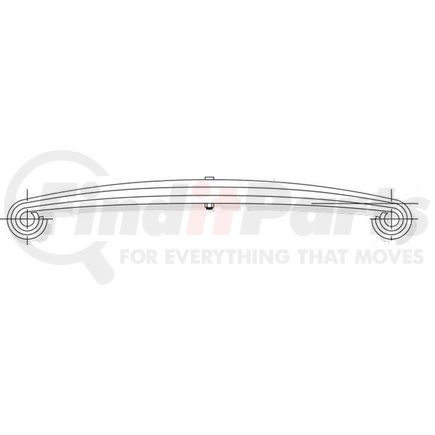 62-181 by DAYTON PARTS - Leaf Spring - Rear, Parabolic Spring, 3-Leaf, 4 in. Width, OEM 4QK4126M3