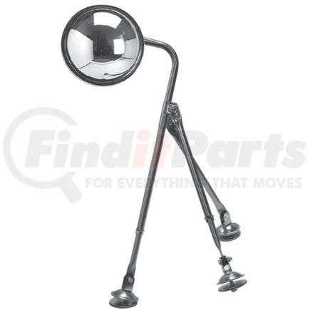 563.9018 by AUTOMANN - Fender Mirror, 8.5-inch Mirror Fender Tripod Assembly, Stainless