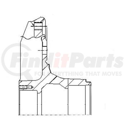 FX196KX by GUNITE - Front 6 Spoke Wheel Sub-Assy - SAE FL Axle (Gunite)