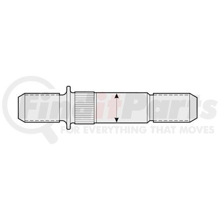 13-1305L by DAYTON PARTS - Wheel Stud - Left, Type 1, with Flange, 3/4"-16 Thread, 4.75 in. Length