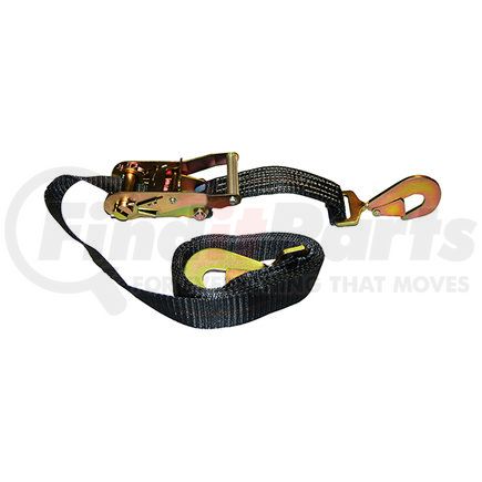 500-C8-BK by ANCRA - Ratchet Tie Down Strap - 2 in. x 96 in., Black, Polyester, with Twisted Snap Hooks