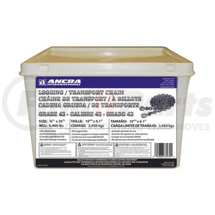 49958-38-20-SP by ANCRA - Hook Chain - Grade 43 3/8 in. x 240 in., Assembly