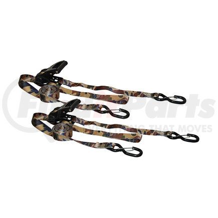 XR115-C2P by ANCRA - 15'x1.25" Heavy Duty Muit-use Ratchet Strap -Camo -2pk