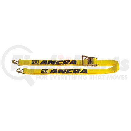 48672-22 by ANCRA - Ratchet Tie Down Strap - 144 in., Yellow, Polyester, with Wire Hooks